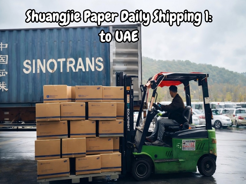 Shuangjie Paper Ships Full Container of Airlaid Napkins to UAE from Ningbo Port