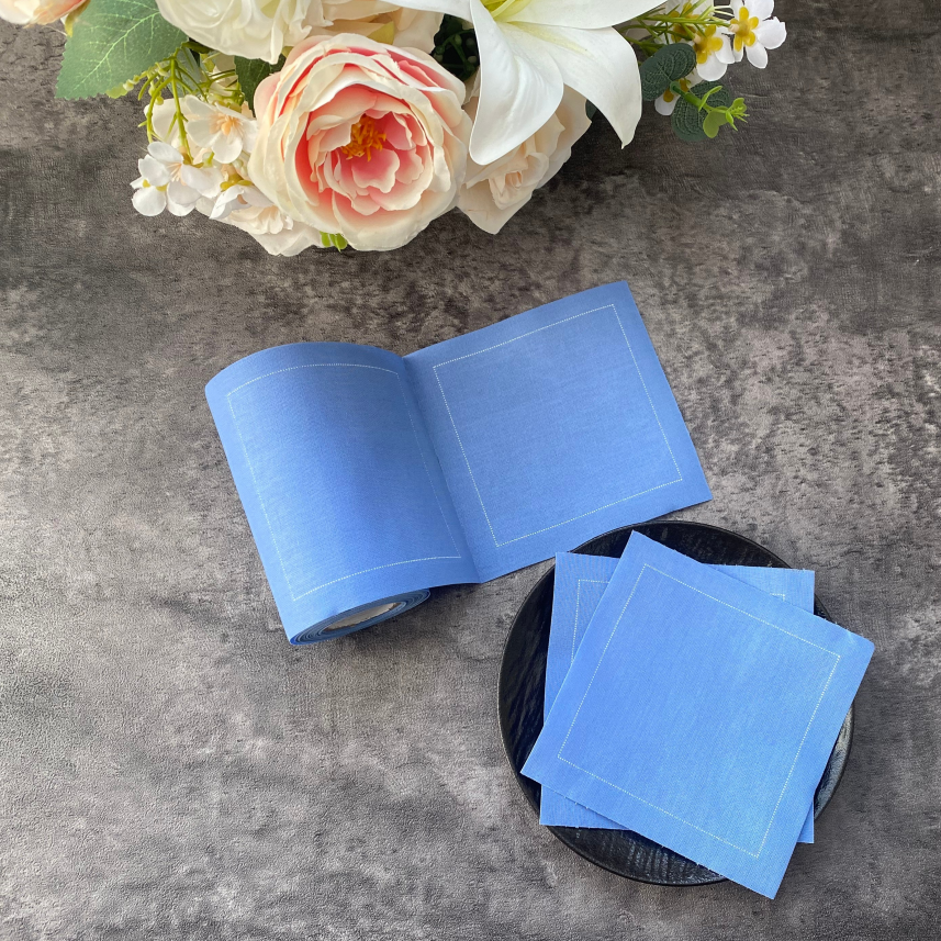 Timeless Denim Blue Cloth Napkins — Woven Elegance for Refined Gatherings