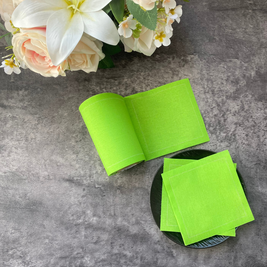 Fresh Green Cloth Napkins Support Bespoke Design