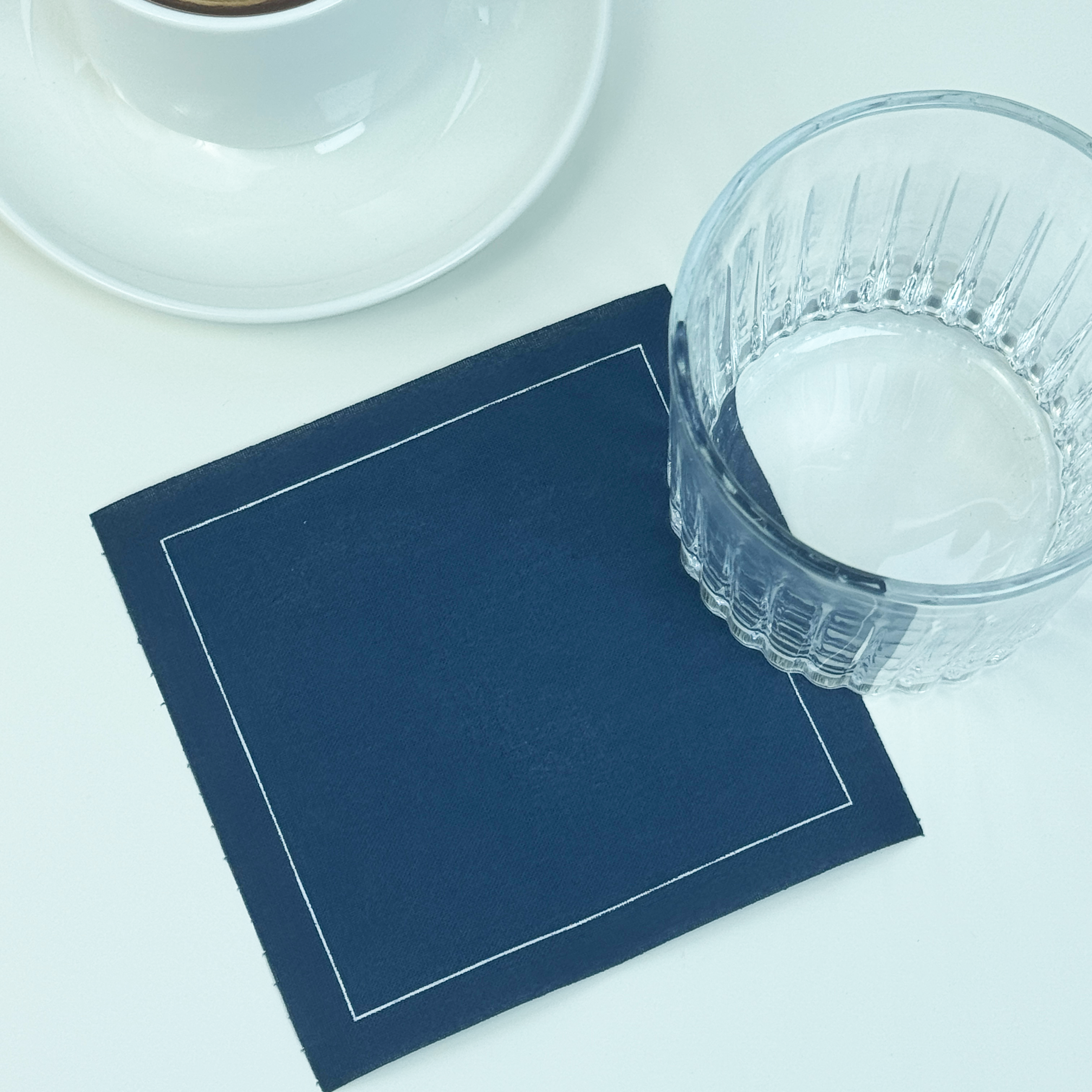 Custom Mysterious Blue Cloth Coaster – Reusable Fabric Coaster for Restaurants & Bars