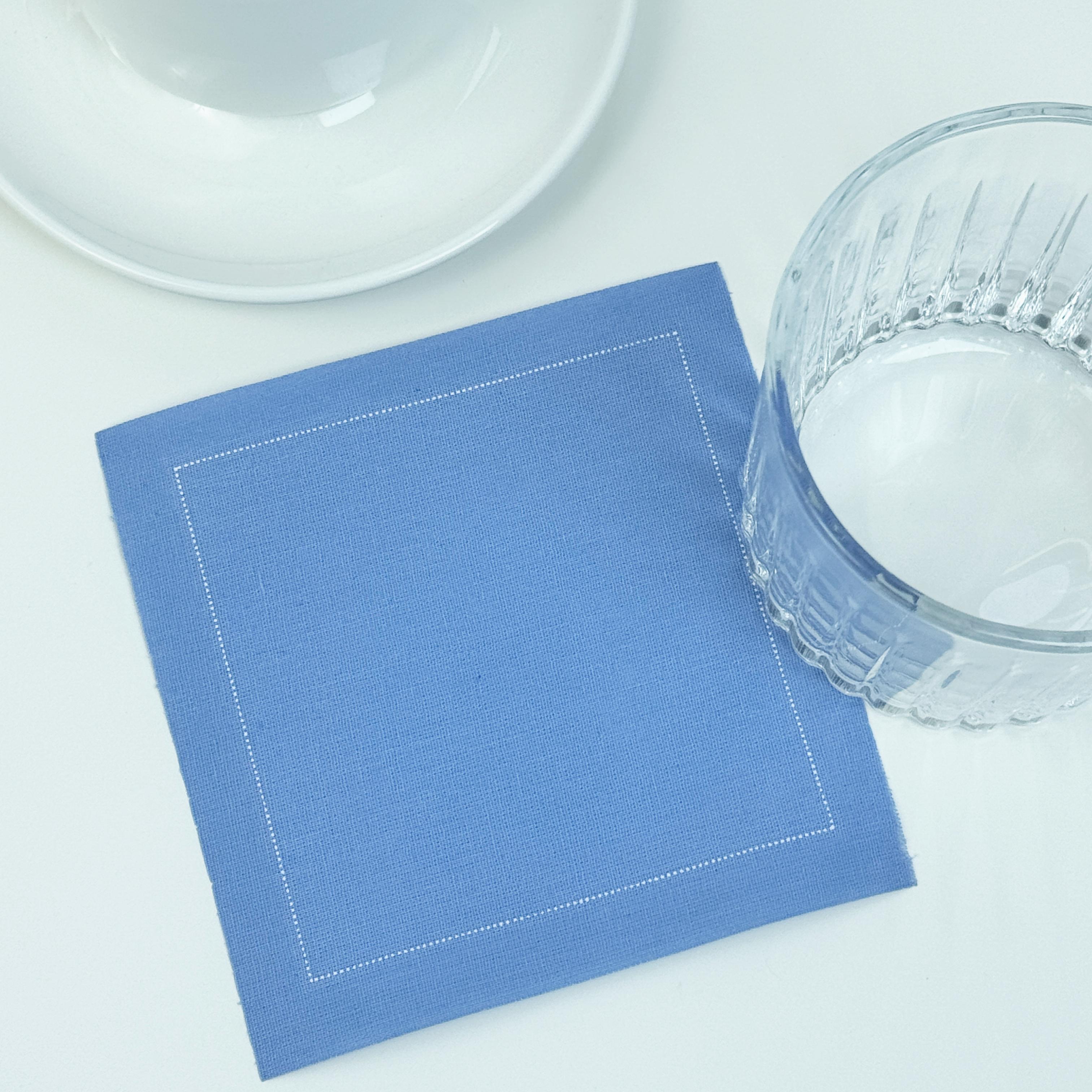 Custom Denim Blue Cloth Coaster – Washable Fabric Coaster for Hotels & Restaurants