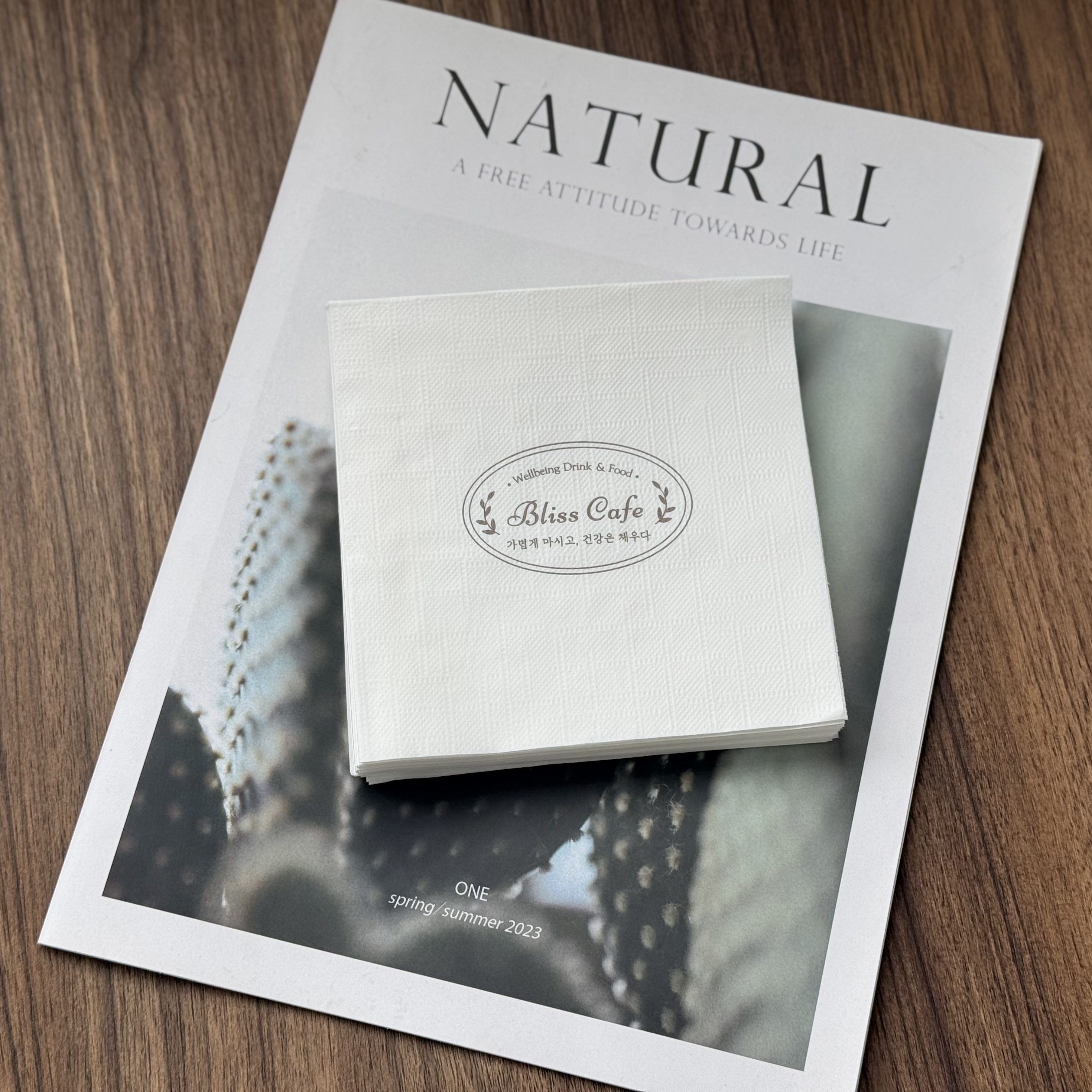 Eco Luxury Printed Cocktail Napkins 2Ply For Coffee Shop