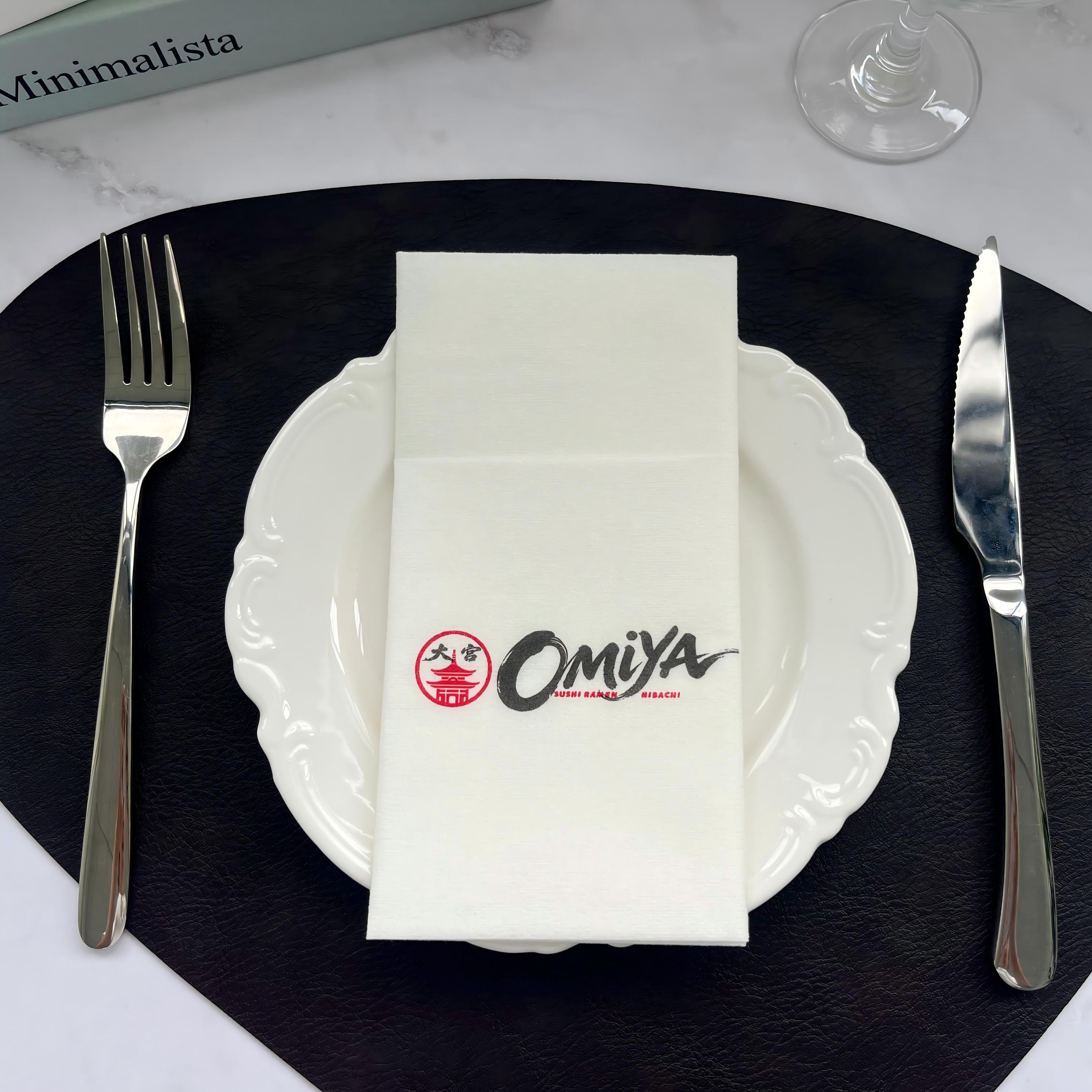 Two Colors Printing Airaid Napkins for Cultery