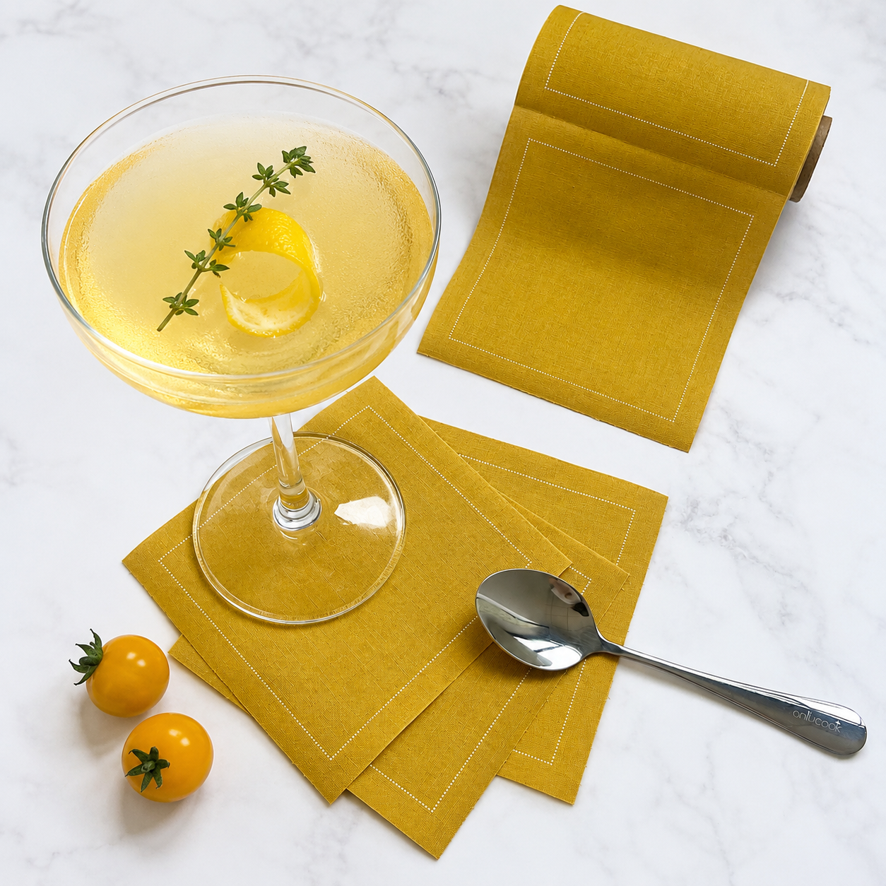Turmeric Cloth Coaster for Hotels, Restaurants & Catering – Durable and Washable