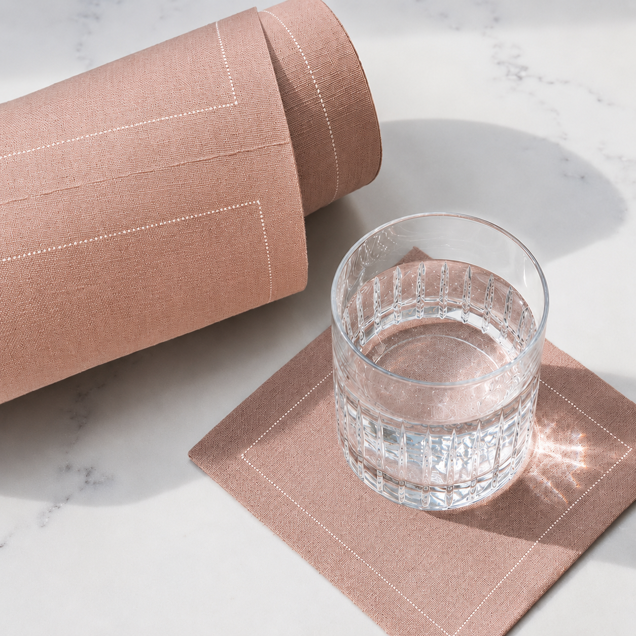 Custom Pink Cloth Coaster – OEM Fabric Napkins for Global Brands