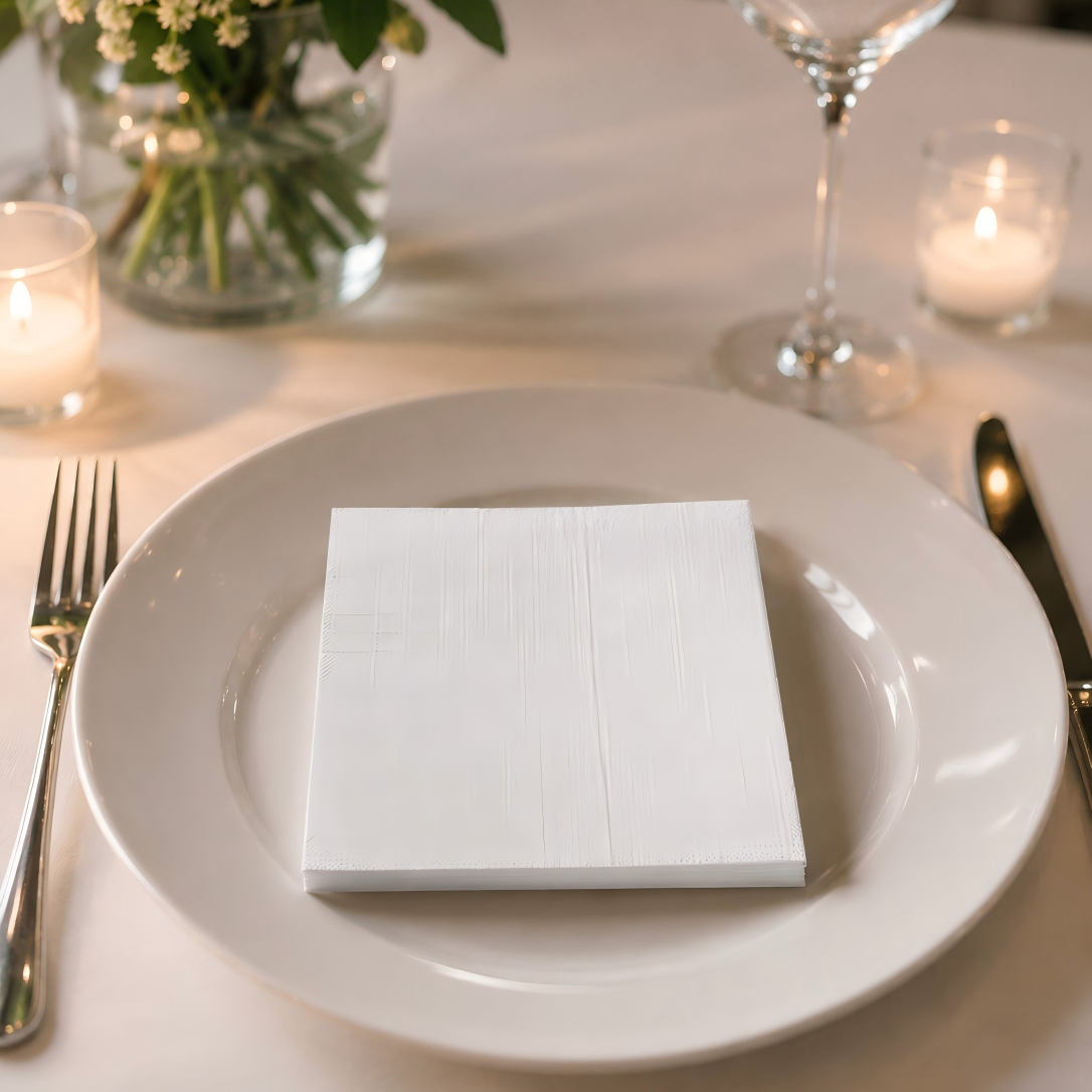 Eco-Friendly 3-Ply Paper Napkins - Soft & Strong for Home and Party