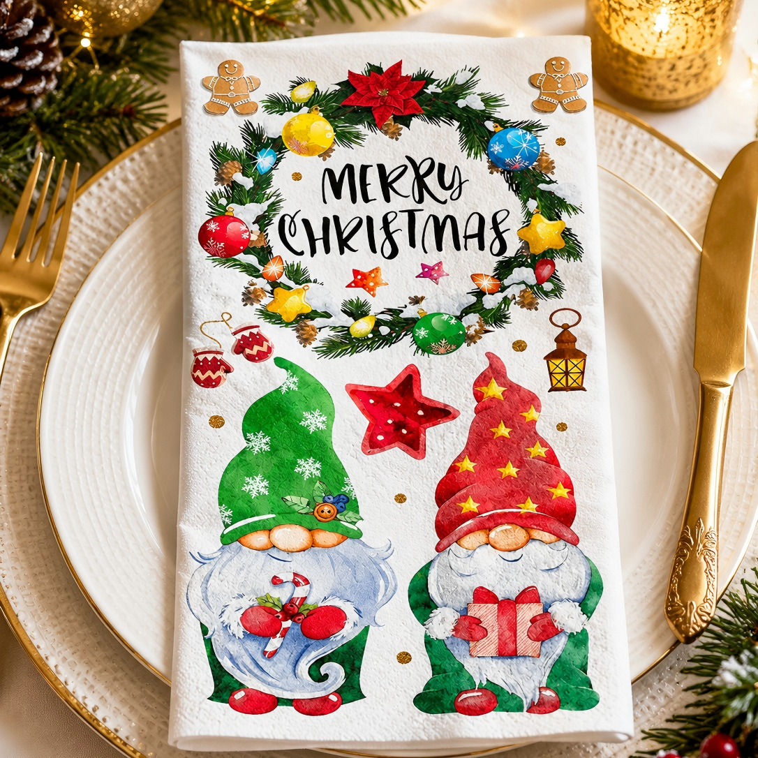 Printed Napkins Christmas-themed for holiday paper napkin
