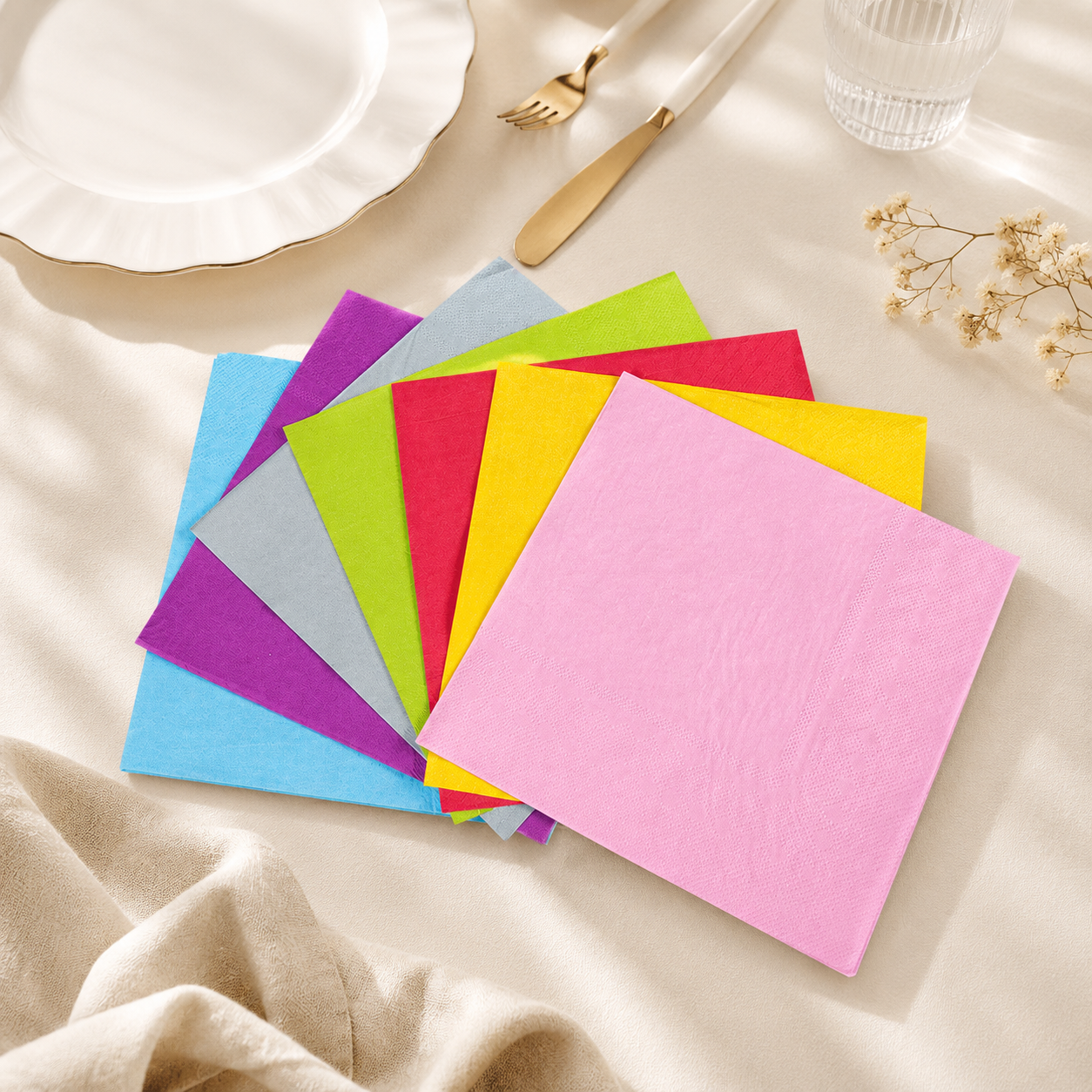  Colourful Printed Paper Napkins For Club