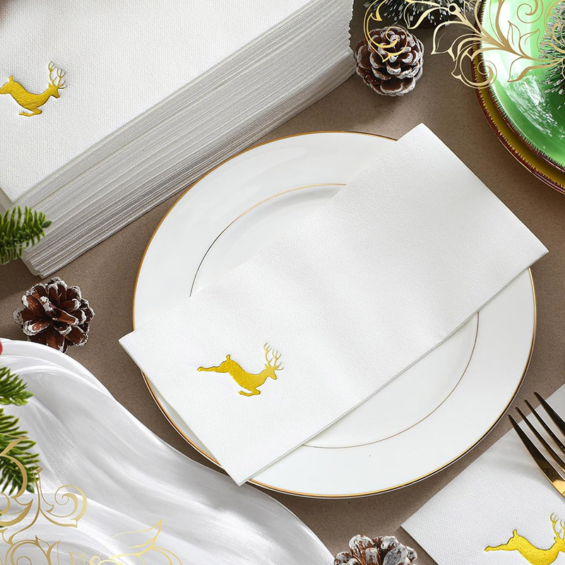 Airlaid Guest Napkins 43x30cm Disposable Xmas Table Decor Paper Napkins