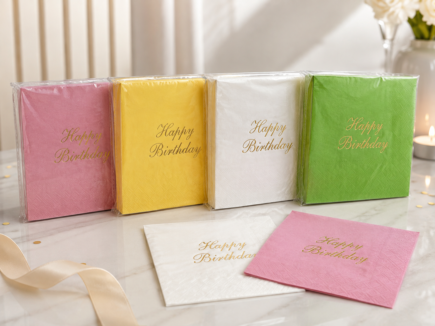 3-ply 16gsm hot stamping paper napkin texture detail